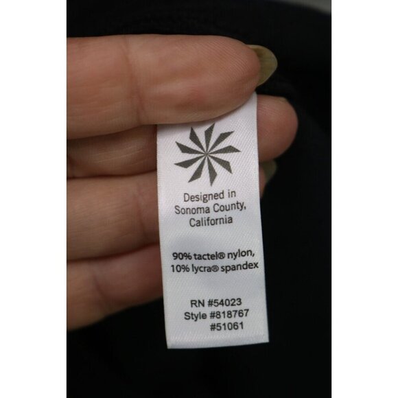 Athleta Black Faux Wrap Pull On Skirt-Size Medium-Back Zip Pocket - Picture 4 of 10